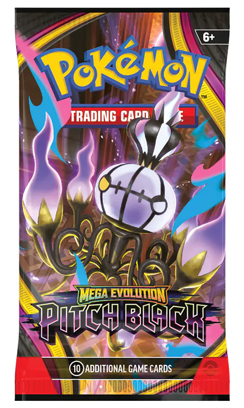 Pokemon TCG: Mega Evolution Pitch Black - Booster Pack Art Bundle (4 sobres)