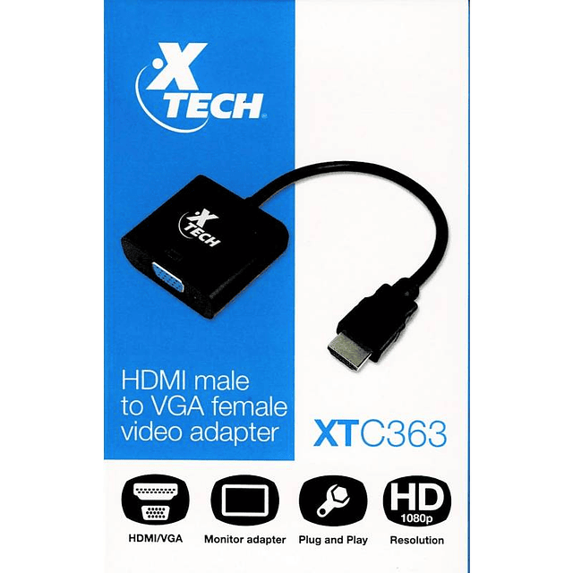 Adaptador Hdmi VGA Xtech 363