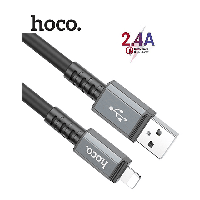 Cable cargador USB a Tipo-C 3A carga rapida 1 Metro Hoco X20