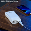 Bateria Externa Power Bank 30.000mha con linterna  Micro-USB / Type-C / Lightning Hoco J73