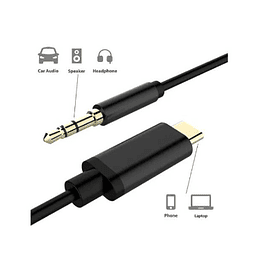 Cable Auxiliar Conversor Tipo C A Jack 1,2 mt philco