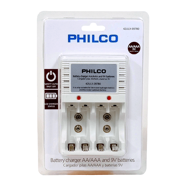 Cargador de pilas 4 mural Philco 42ulx 9v