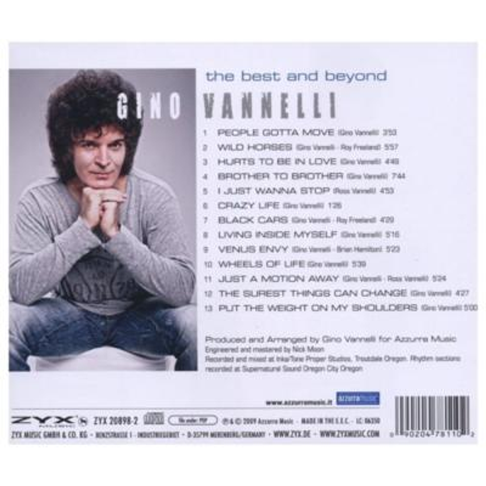 GINO VANNELLI - THE BEST AND BEYOND CD