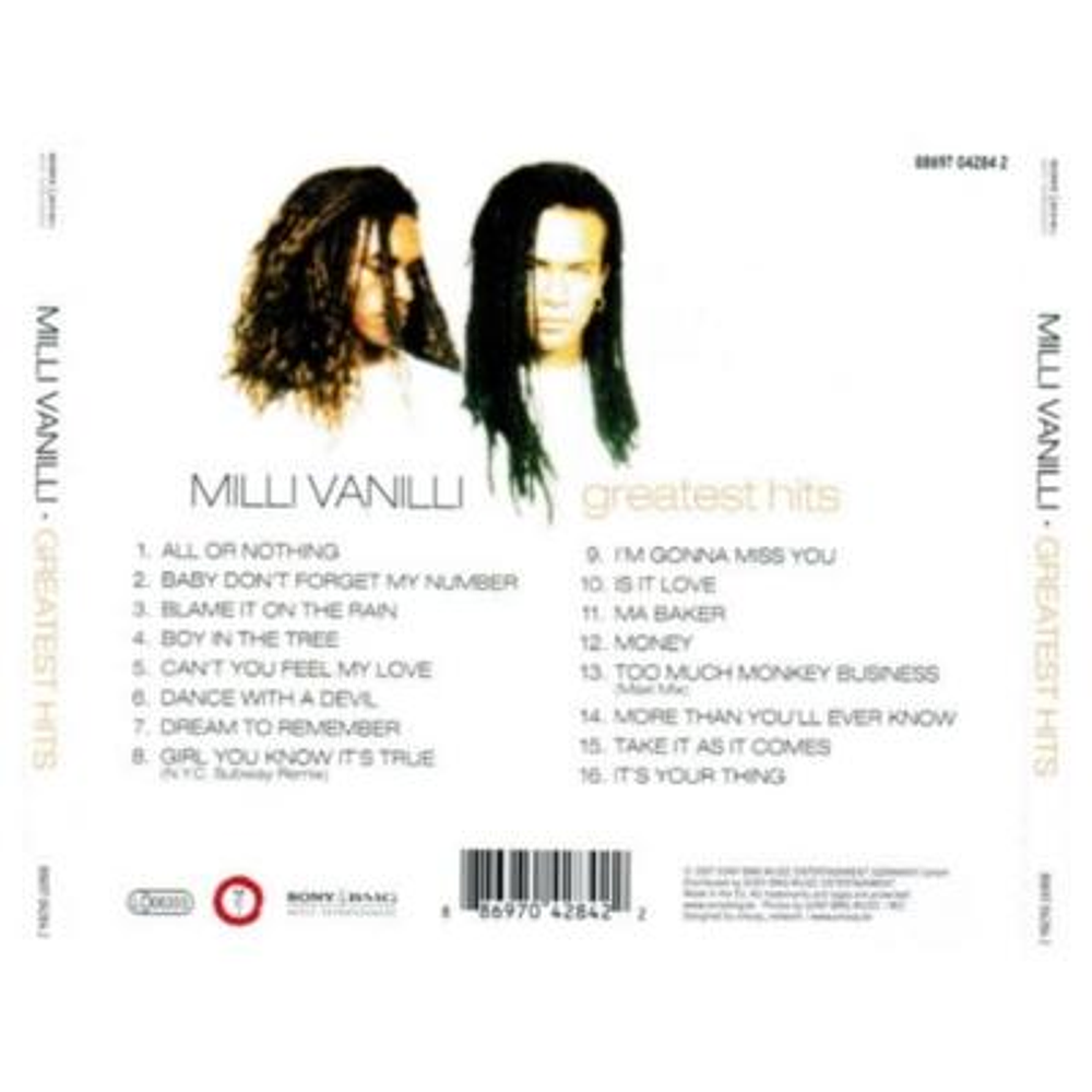 MILLI VANILLI - GREATEST HITS CD