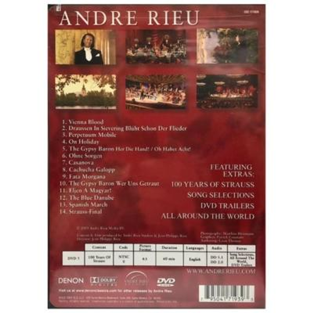 ANDRE RIEU - 100 YEARS OF STRAUSS (DVD)