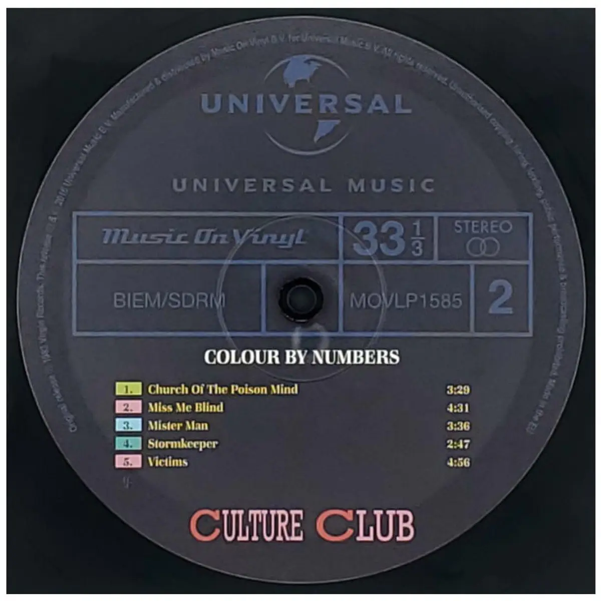 Culture club colour by numbers vinilo