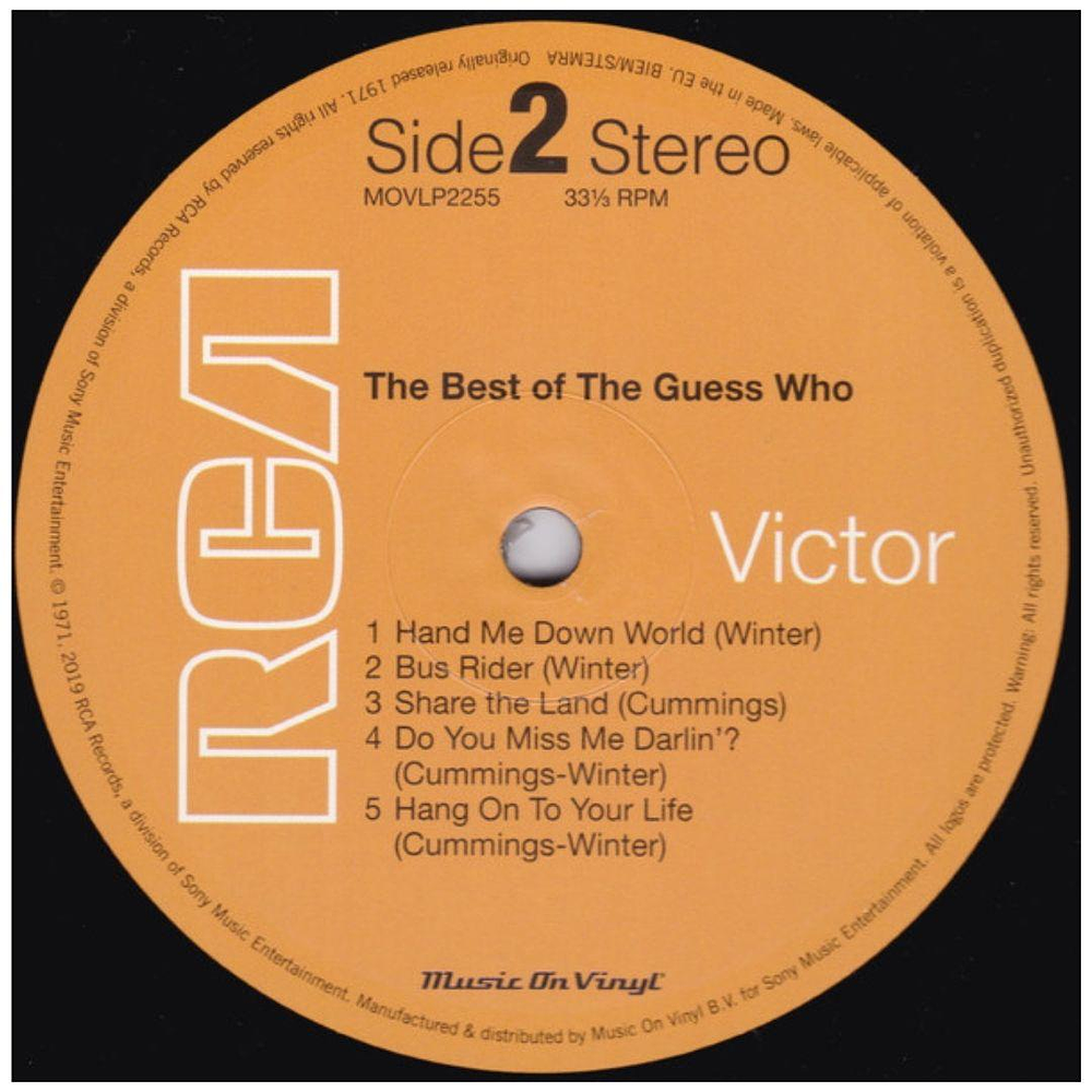GUESS WHO - BEST OF GUESS WHO VINILO