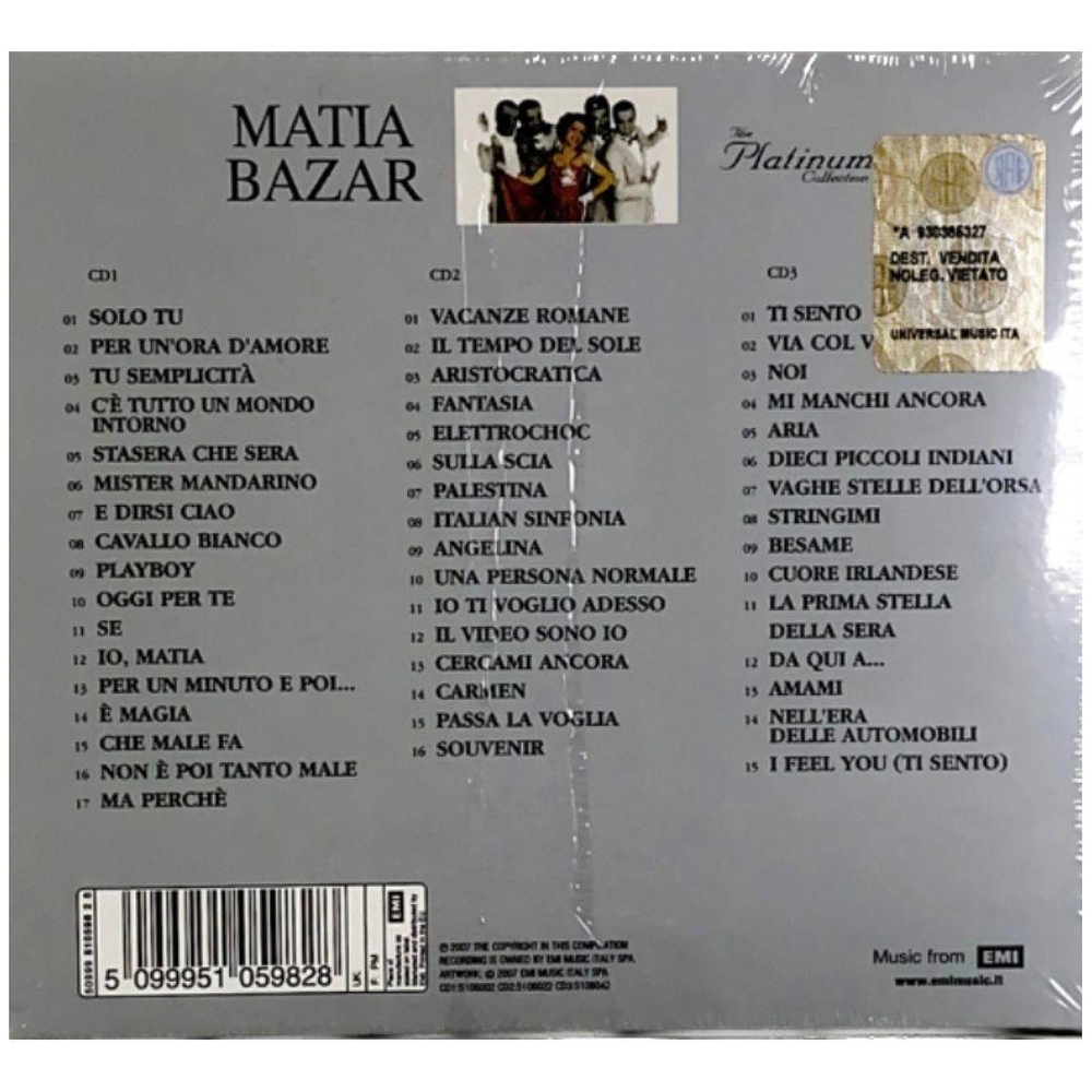 MATIA BAZAR PLATINUM COLLECTION CD