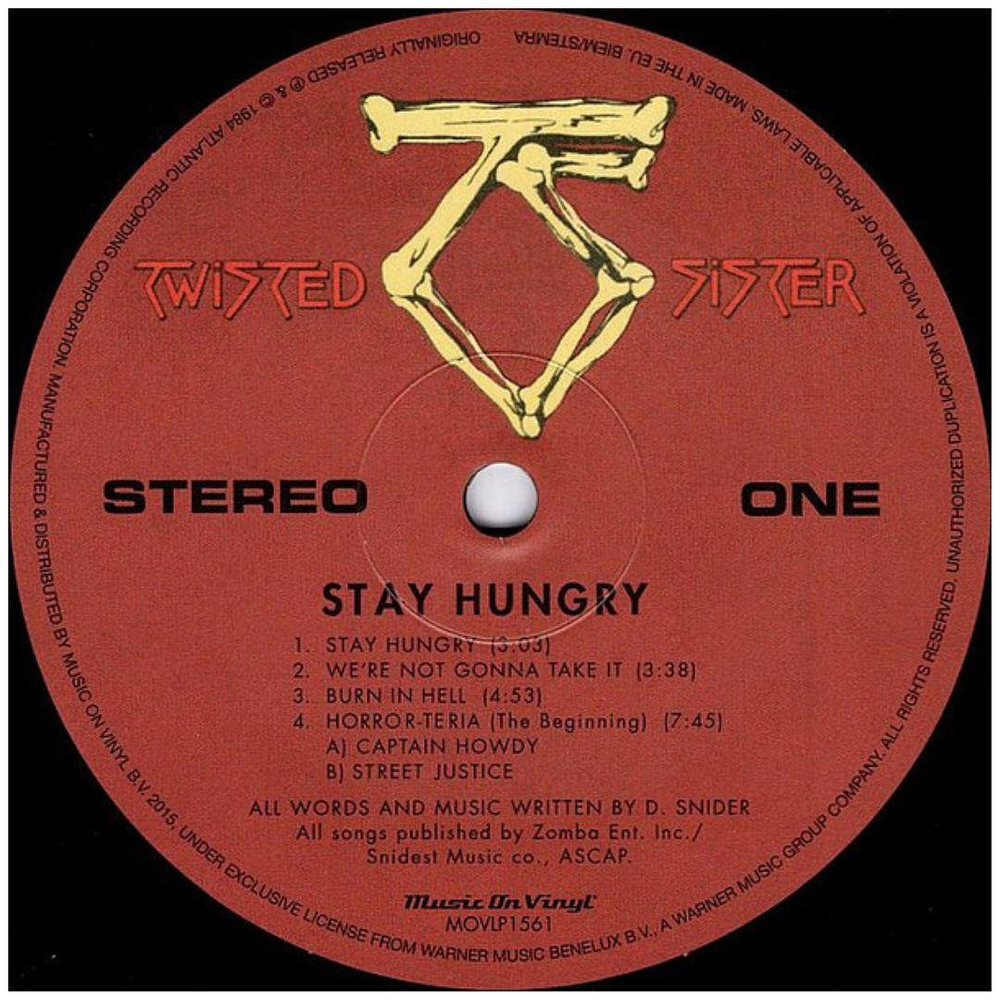 TWISTED SISTER - STAY HUNGRY VINILO