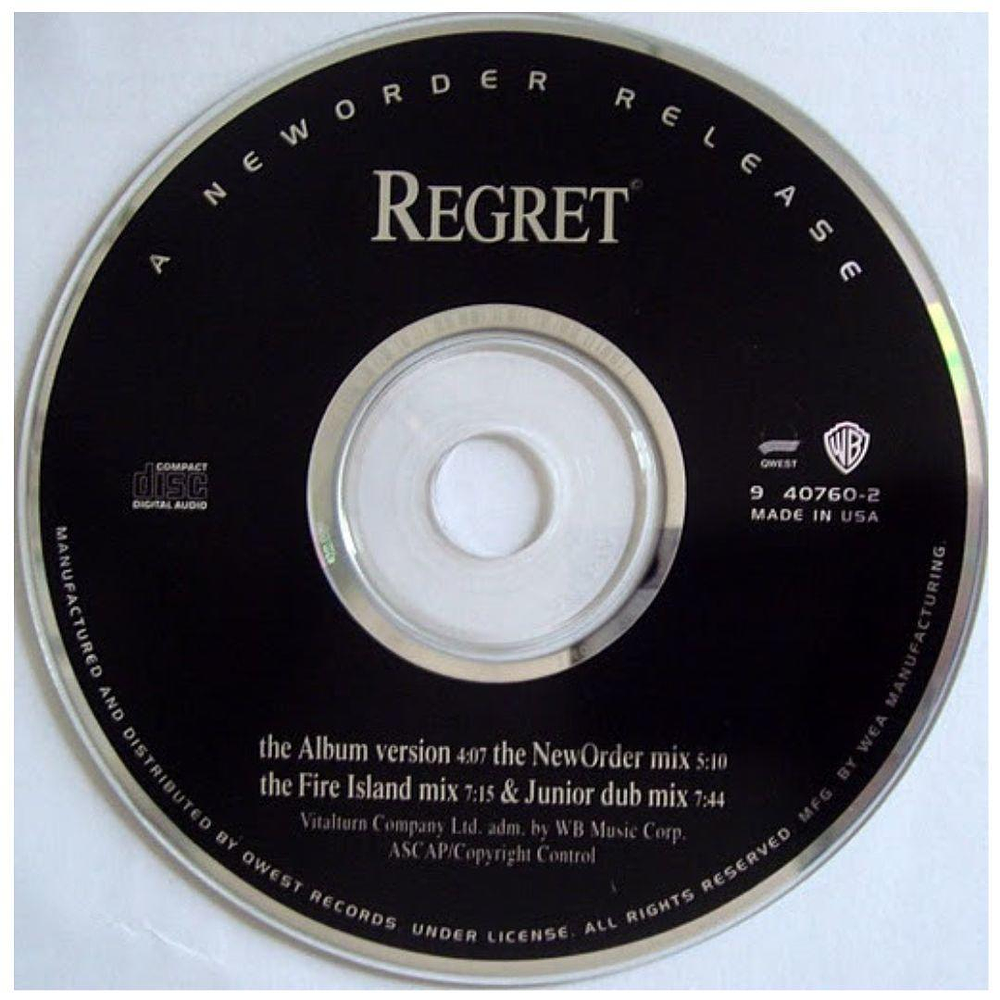 NEW ORDER - REGRETS | CD SINGLE USADO