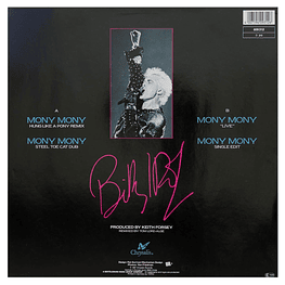 BILLY IDOL - MONY MONY 12'' MAXI SINGLE VINILO USADO