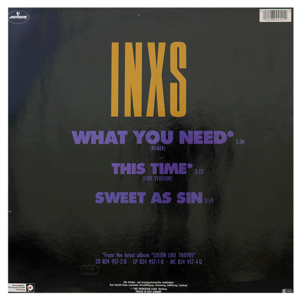 INXS - WHAT YOU NEED | 12'' MAXI SINGLE USADO