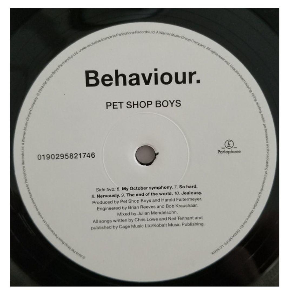 PET SHOP BOYS - BEHAVIOUR VINILO