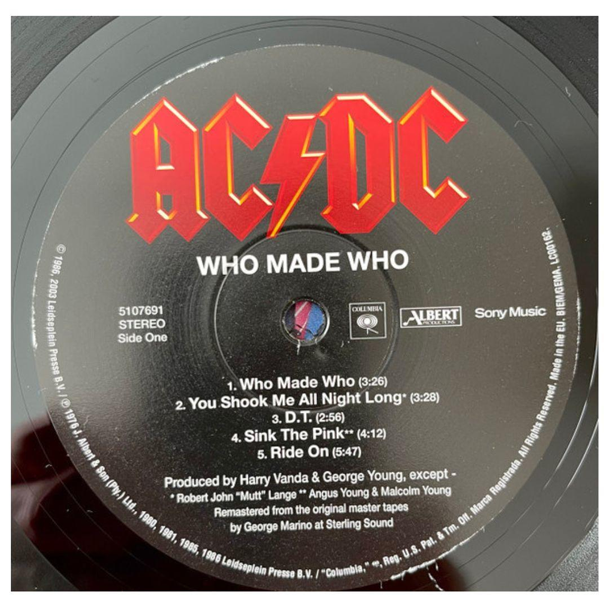 ACDC - WHO MADE WHO VINILO