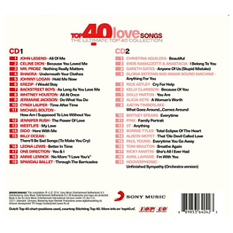 LOVE SONGS  - TOP 40 - LOVE SONGS (2CD) CD