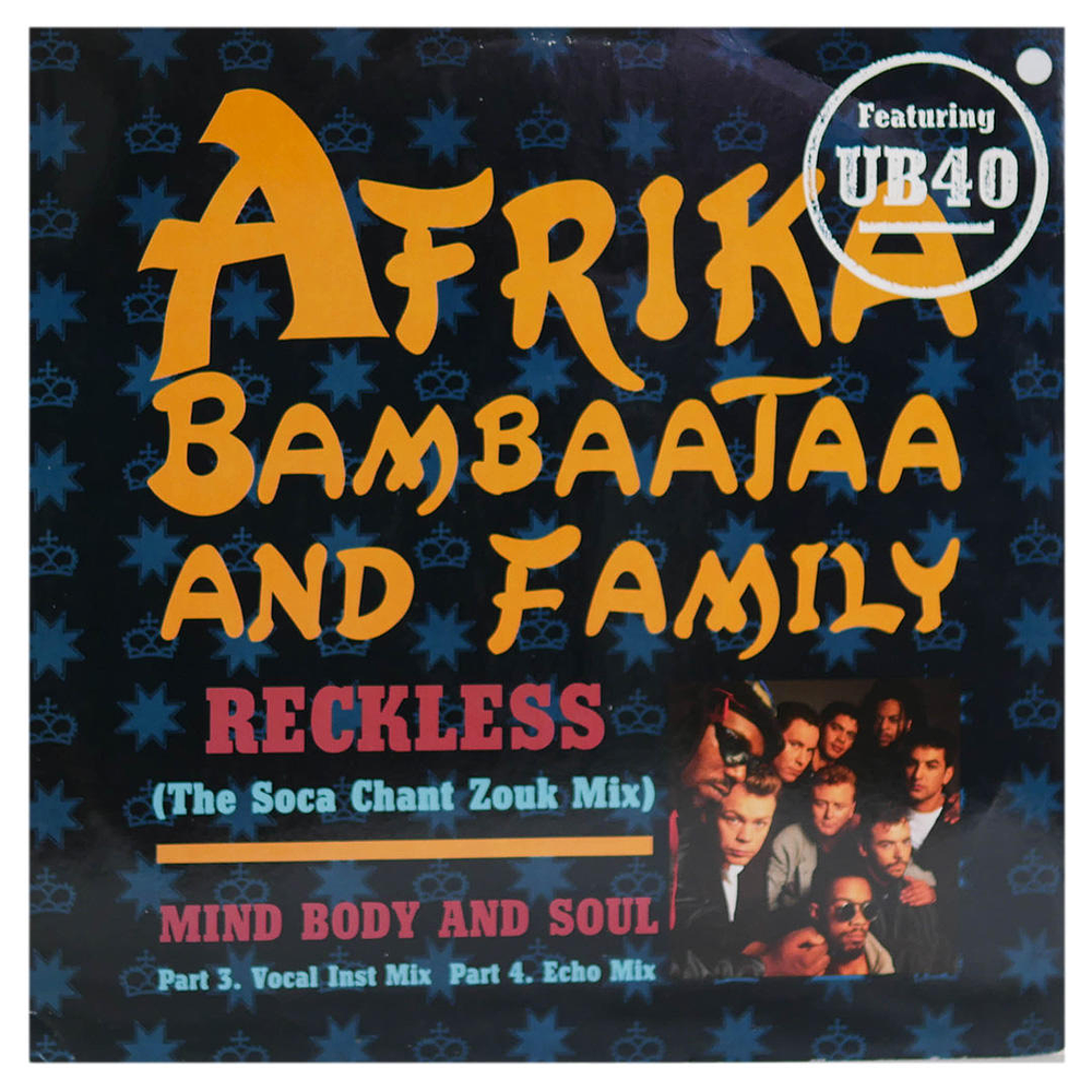 AFRIKA BAMBAATAA  - RECKLESS (THE SOCA CHANT ZOU MIX) 12'' MAXI SINGLE VINILO USADO