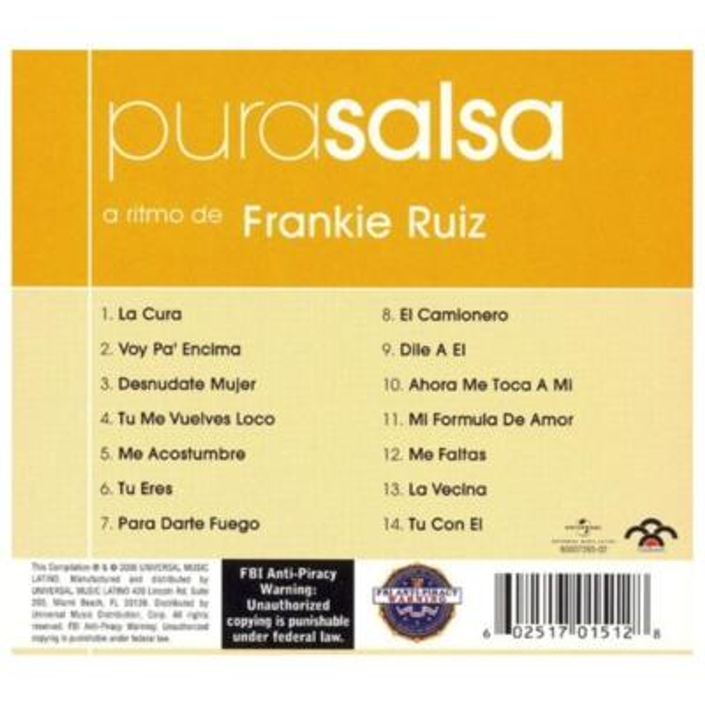 FRANKIE RUIZ - PURA SALSA | CD