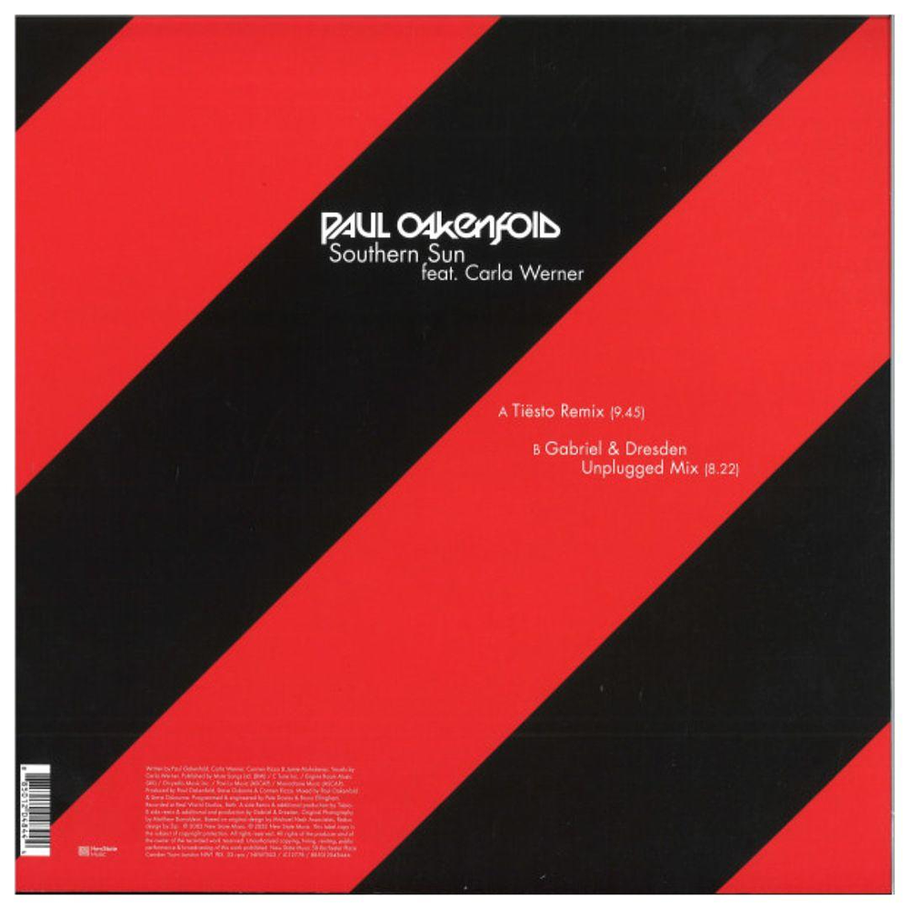 PAUL OAKENFOLD - SOUTHERN SUN REMIXES | 12'' MAXI SINGLE VINILO