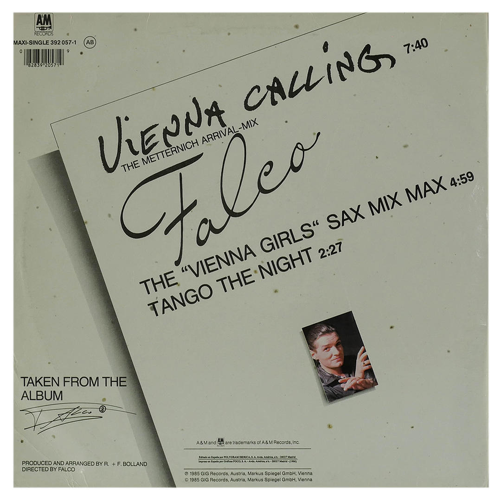 FALCO - VIENNA CALLING (THE METTERNICH ) | 12'' MAXI SINGLE USADO