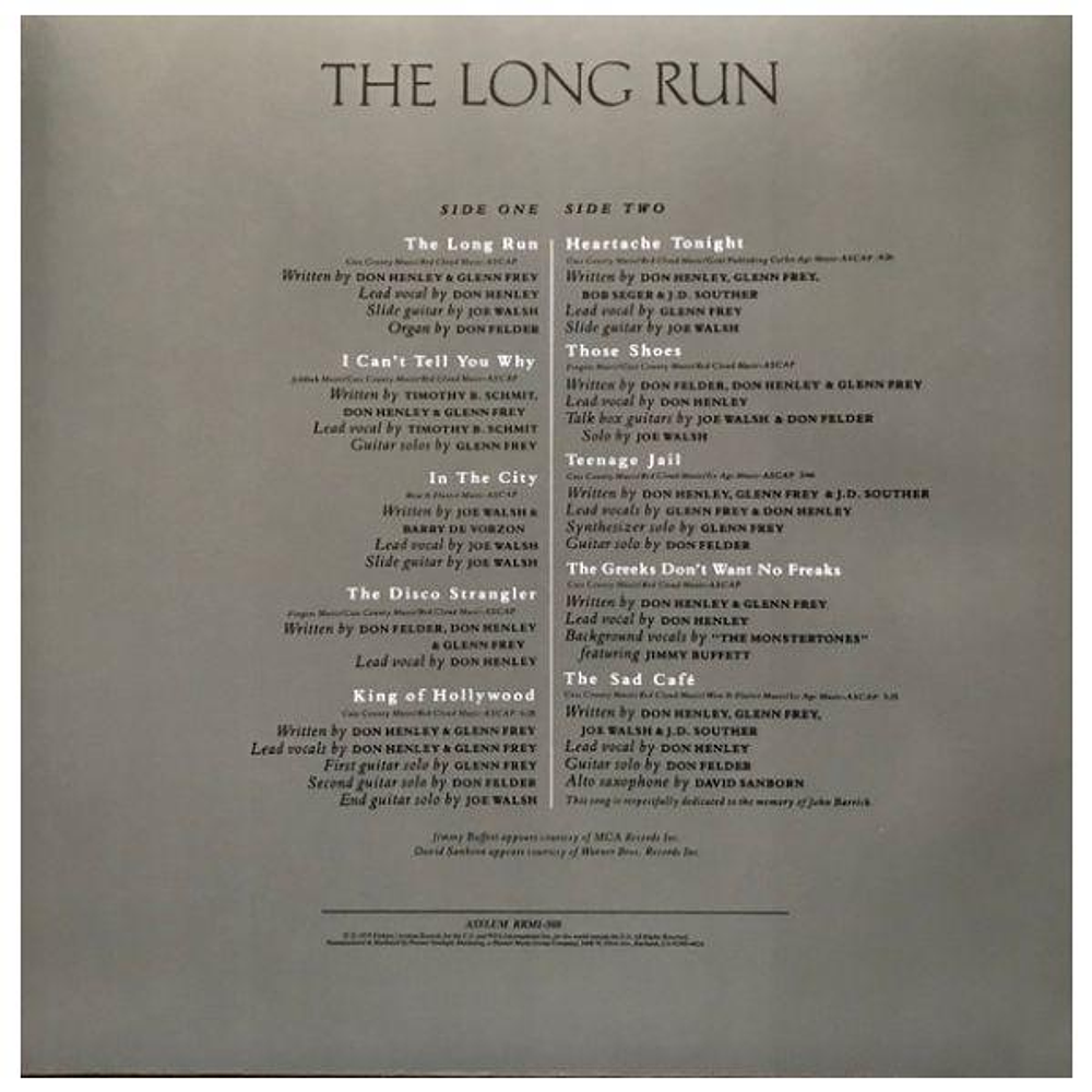 EAGLES - THE LONG RUN  | VINILO