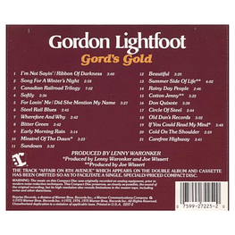 GORDON LIGHTFOOT - GORD'S GOLD  | CD 