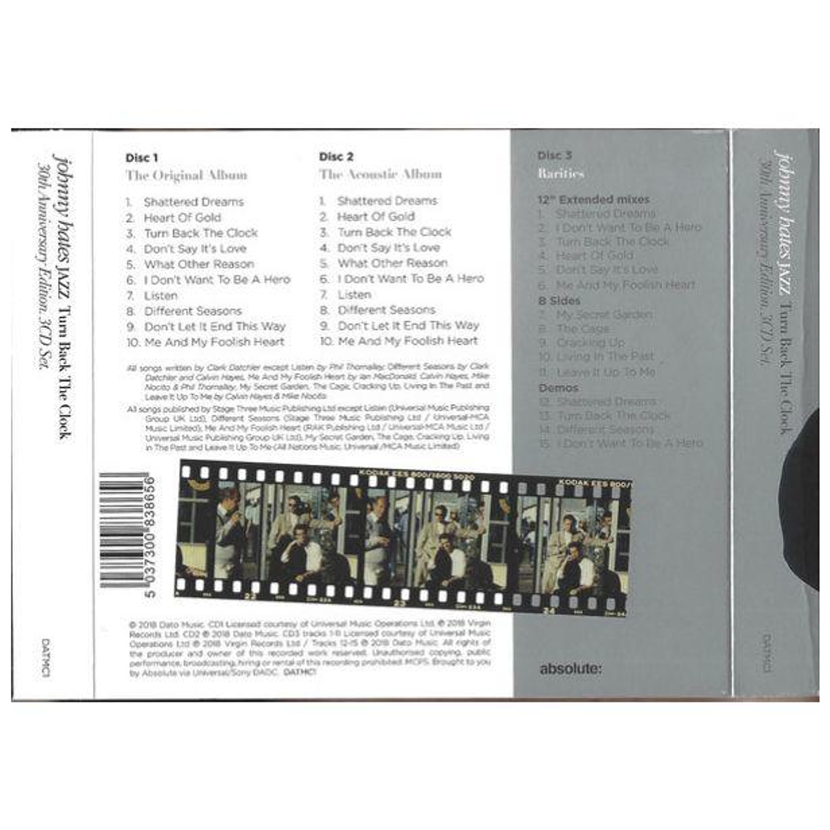 JOHNNY HATES JAZZ TURN BACK THE CLOCK (3CD) CD