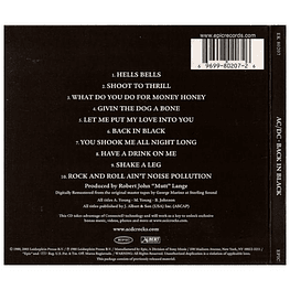 AC/DC - BACK IN BLACK  | CD