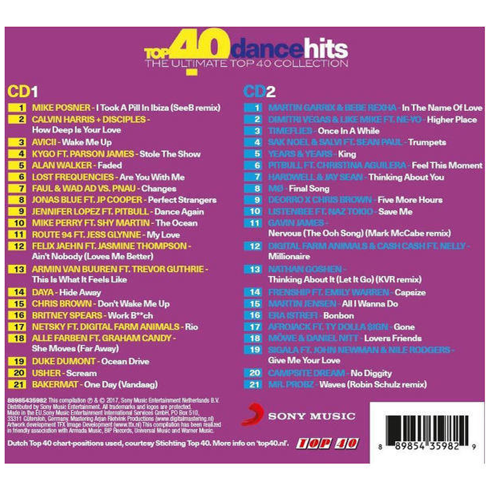 TOP 40 - DANCE HITS (2CD) | CD