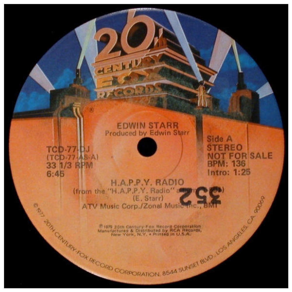 EDWIN STARR  -  H.A.P.P.Y. RADIO | 12'' MAXI SINGLE USADO