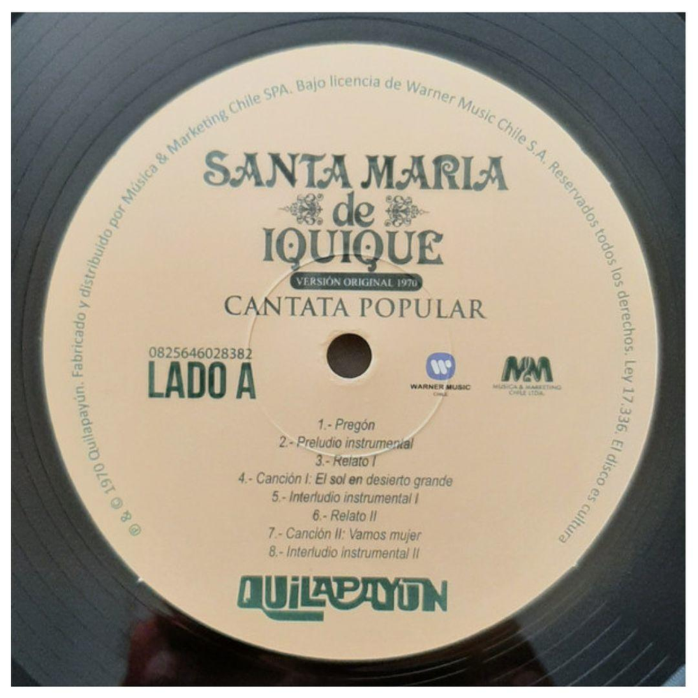 QUILAPAYUN  - CANTATA SANTA MARIA DE IQUIQUE | VINILO