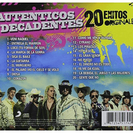 AUTENTICOS DECADENTES  - 20 EXITOS ORIGINALES | CD