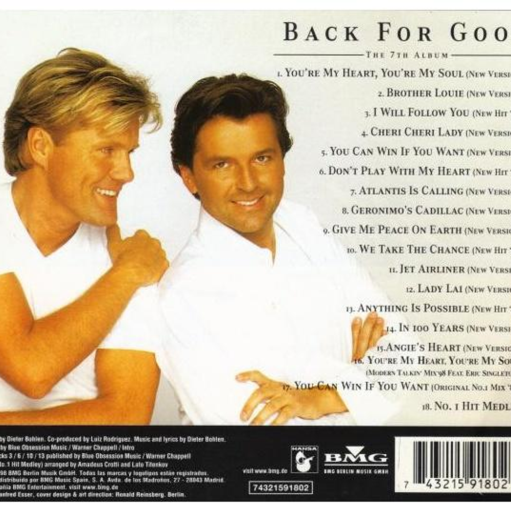 MODERN TALKING - BACK FOR GOOD | CD