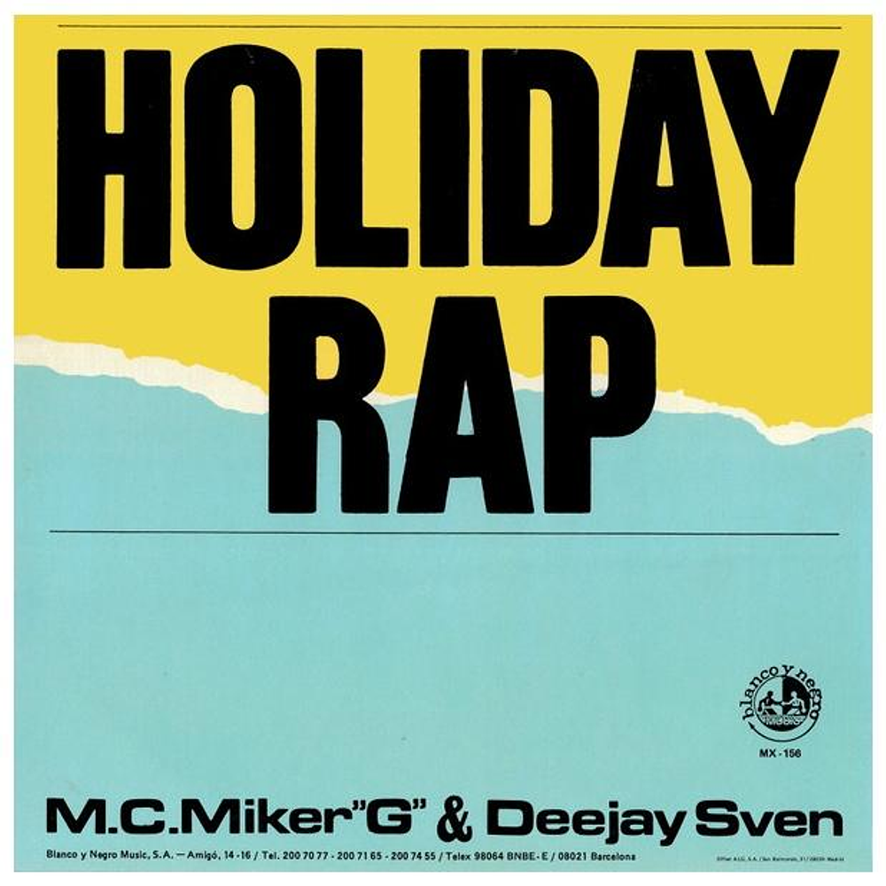 M.C. MIKER ''G'' & DEEJAY SVEN - HOLIDAY RAP | 12'' MAXI SINGLE USADO