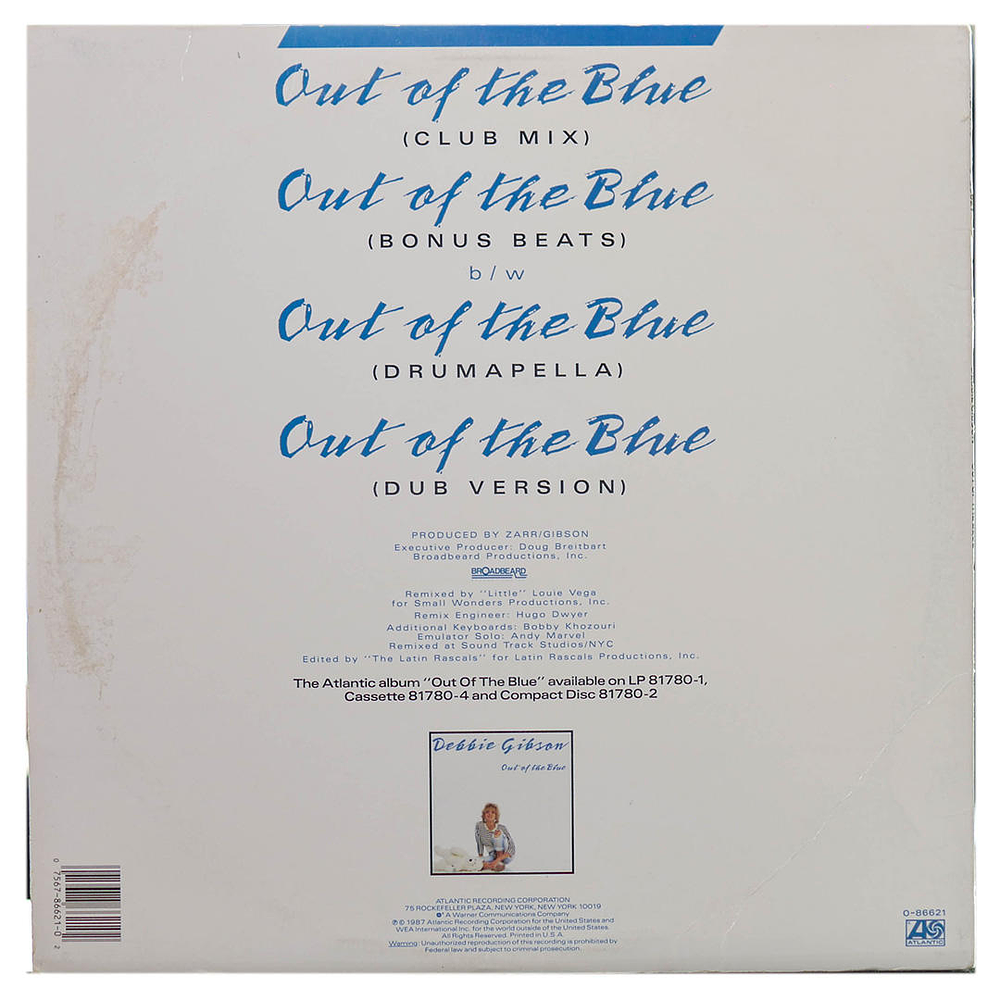 DEBBIE GIBSON - OUT OF THE BLUE | 12'' MAXI SINGLE USADO