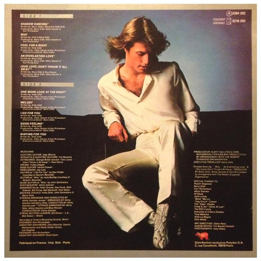 ANDY GIBB - SHADOW DANCING | VINILO USADO