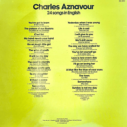 CHARLES AZNAVOUR - 24 SONGS IN ENGLISH (2LP) | VINILO USADO