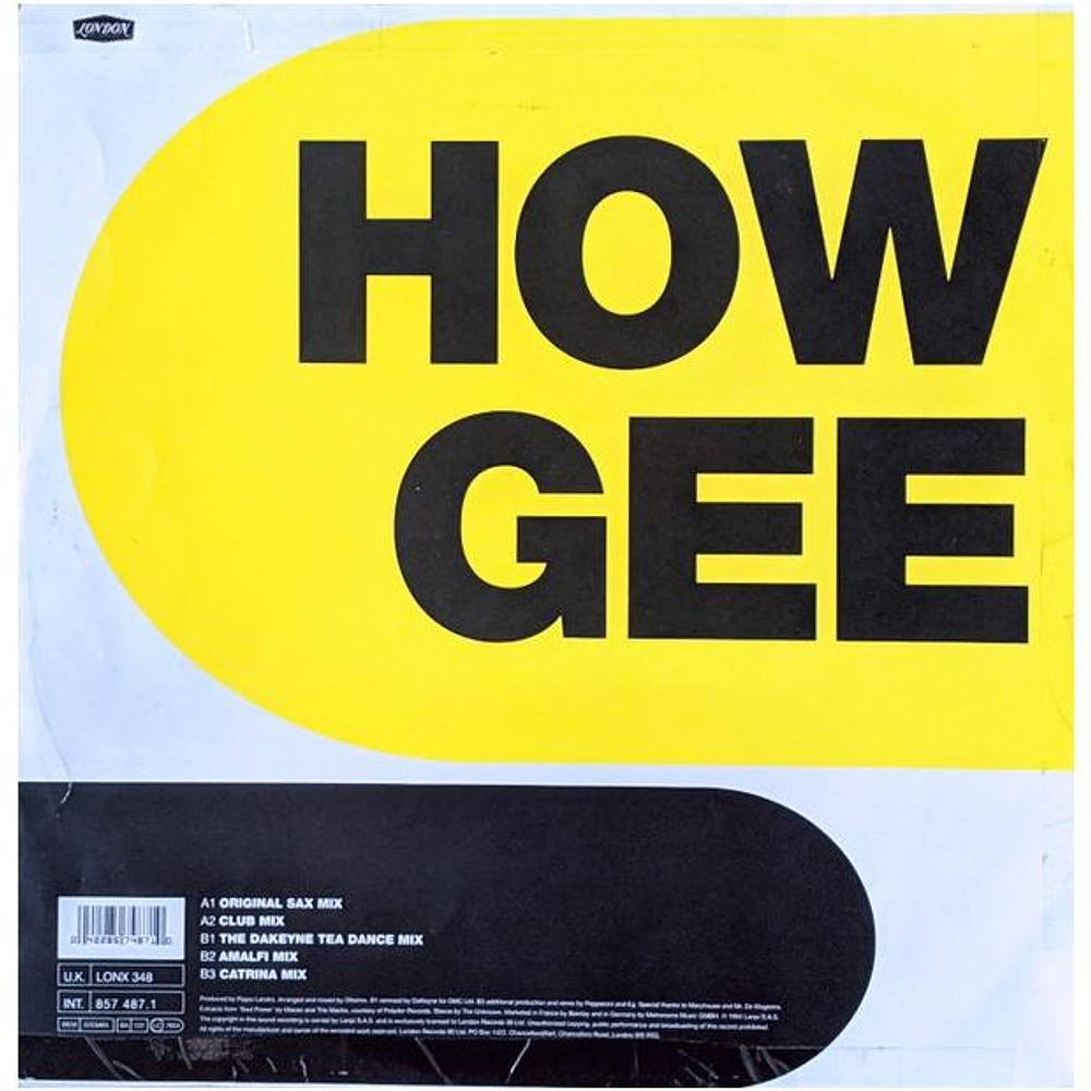 BLACK MACHINE - HOW GEE | 12'' MAXI SINGLE USADO