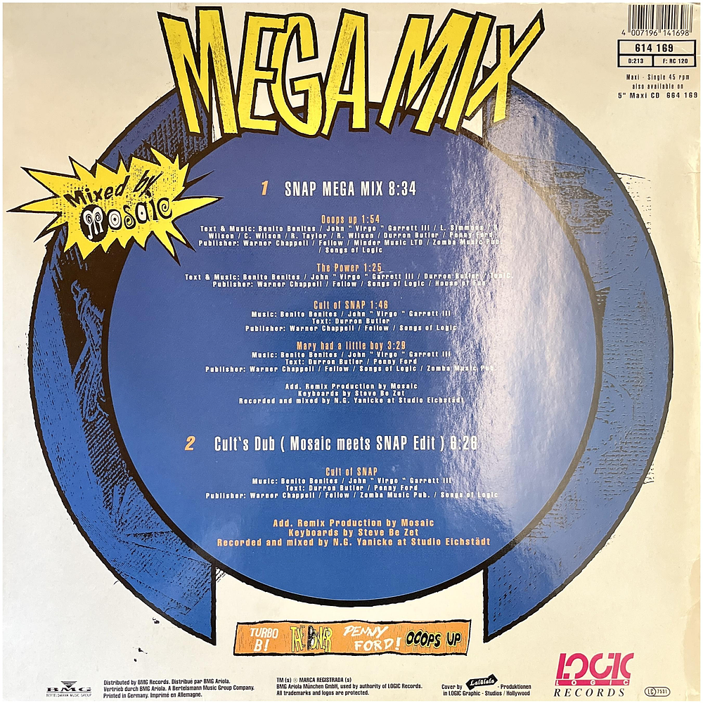 SNAP! - MEGAMIX | 12'' MAXI SINGLE USADO