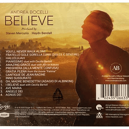 ANDREA BOCELLI - BELIEVE | CD