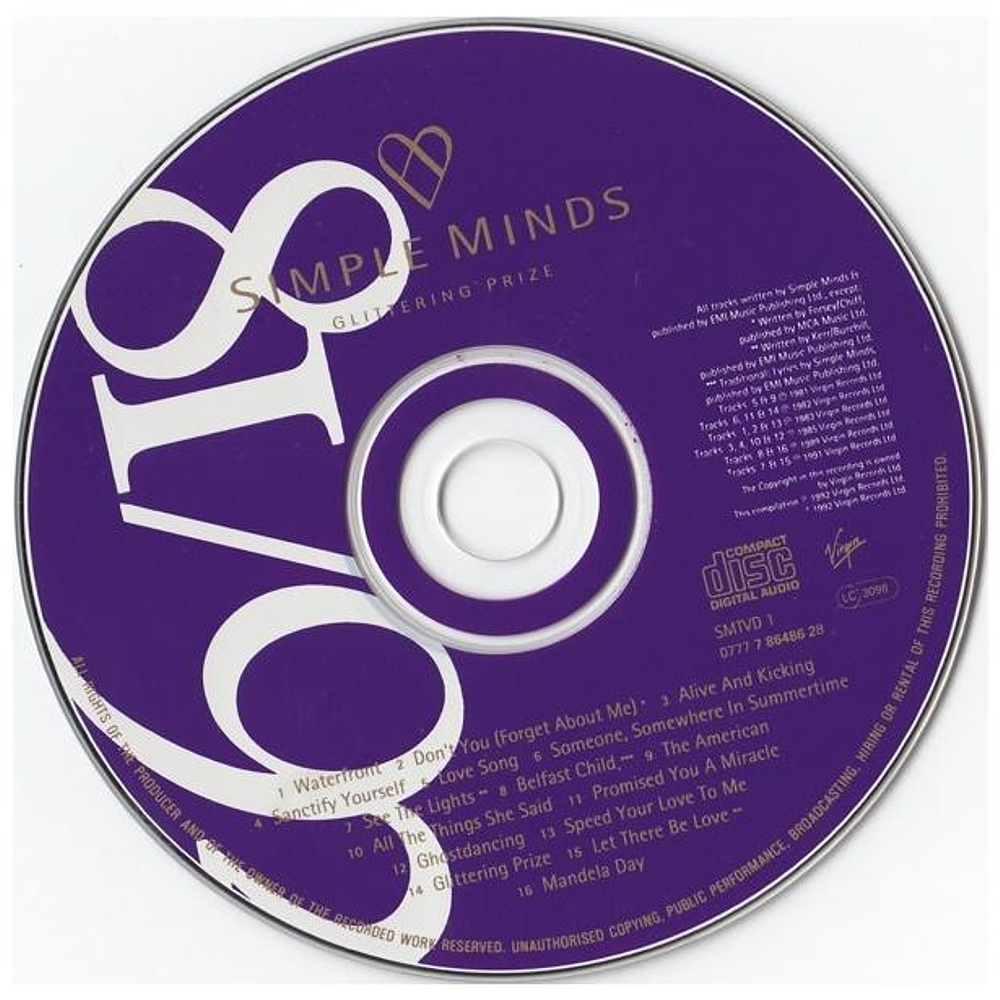 SIMPLE MINDS - GLITTERING PRIZE: GREATEST HITS | CD