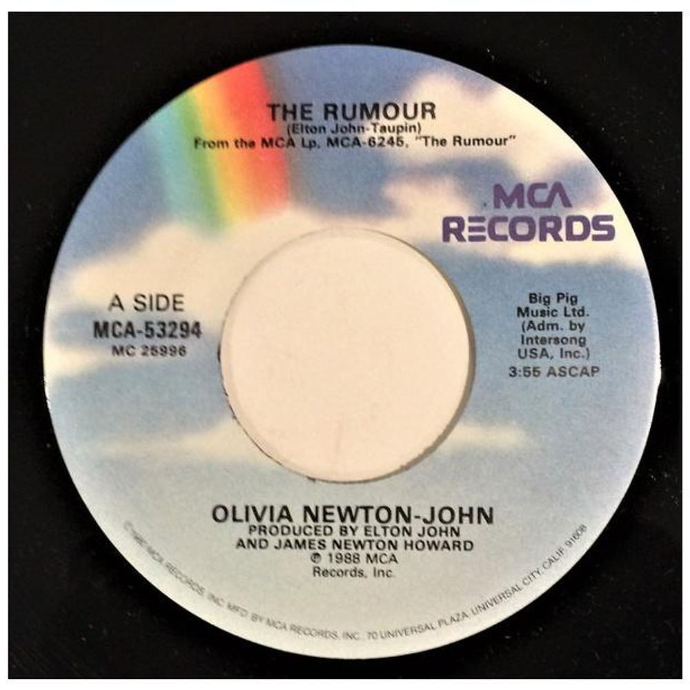 OLIVIA NEWTON JOHN - THE RUMOUR | 7'' SINGLE VINILO USADO