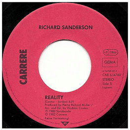 RICHARD SANDERSON - REALITY | 7'' SINGLE VINILO USADO