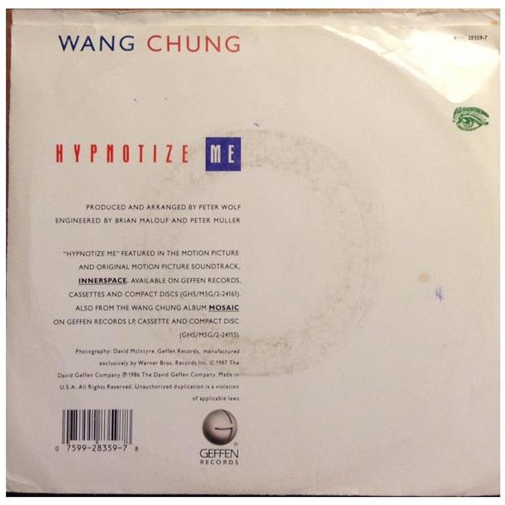 WANG CHUNG - HYPNOTIZE ME | 7'' SINGLE VINILO USADO