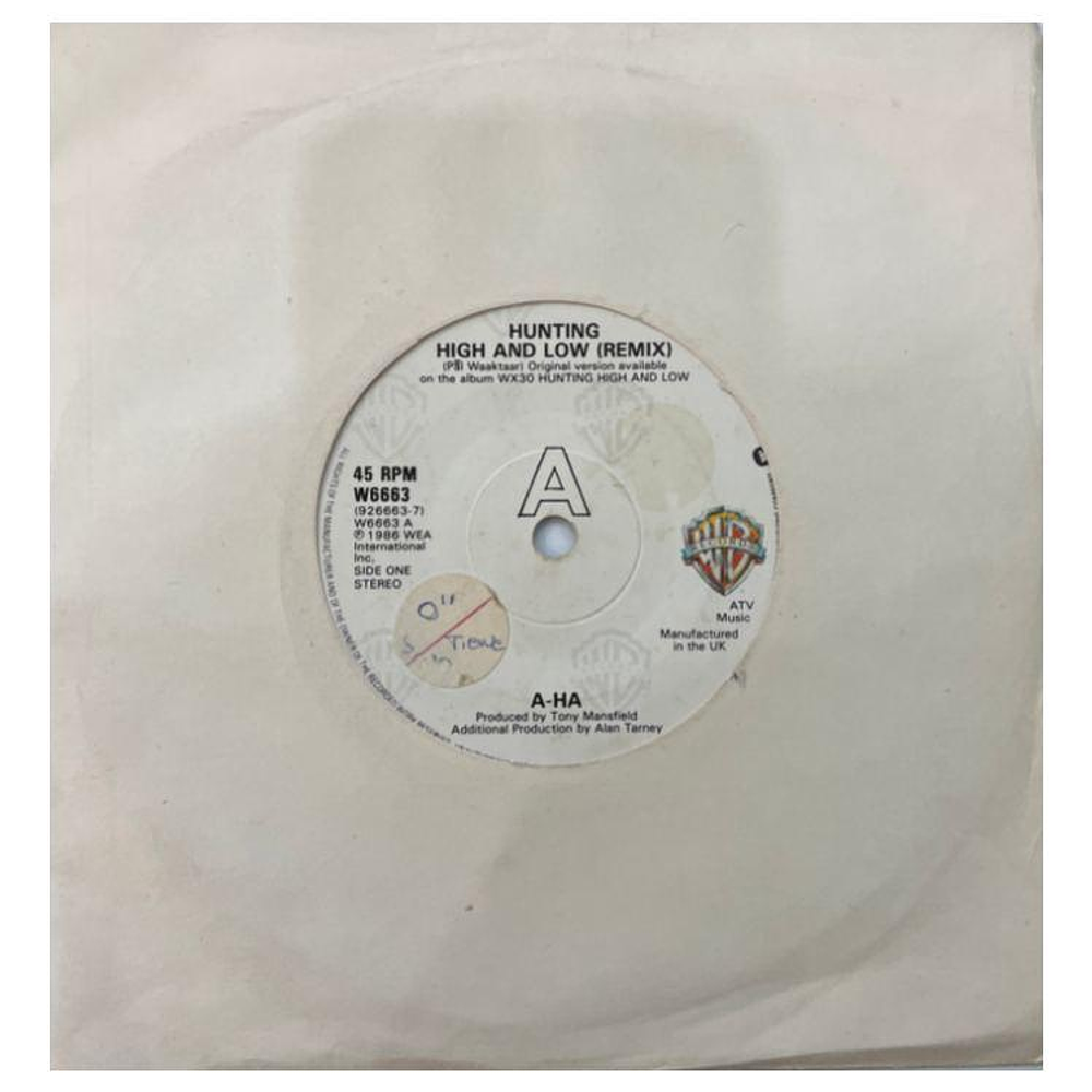 AHA HUNTING HIGH AND LOW (REMIX) 7'' SINGLE VINILO U...