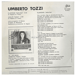 UMBERTO TOZZI - CLARIDAD | 7'' SINGLE VINILO USADO