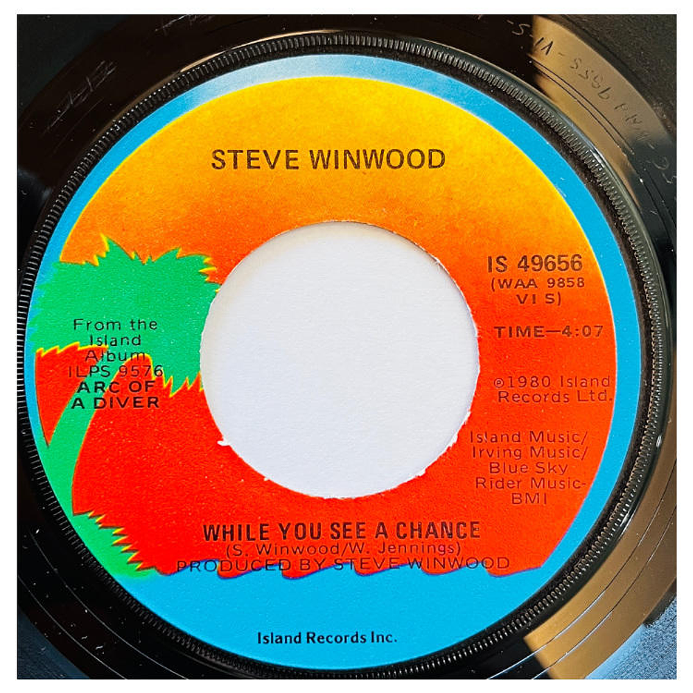 STEVE WINWOOD - WHILE YOU SEE A CHANCE | 7'' SINGLE VINILO USADO