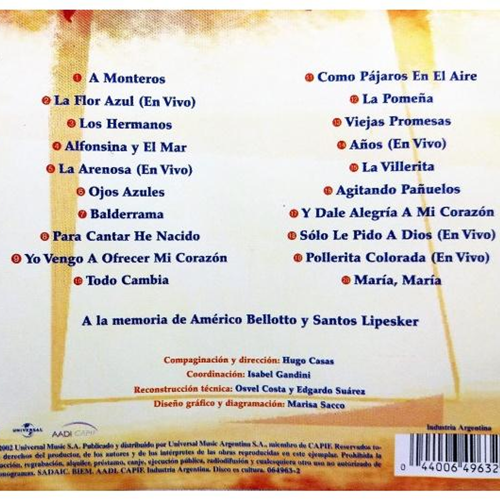 MERCEDES SOSA - LA HISTORIA | CD