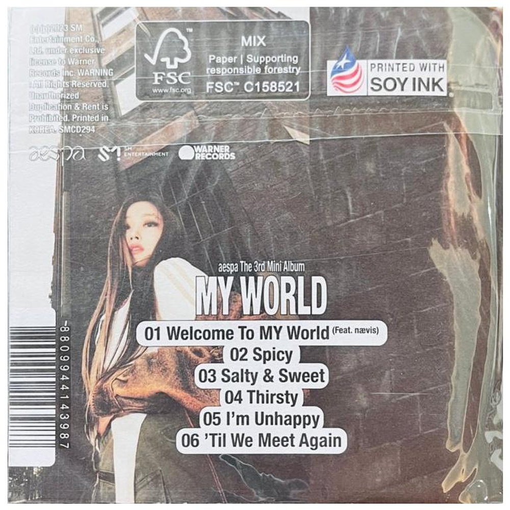 AESPA - MY WORLD: THE 3RD MINI ALBUM - POSTER VER. (GISELLE COVER) | CD