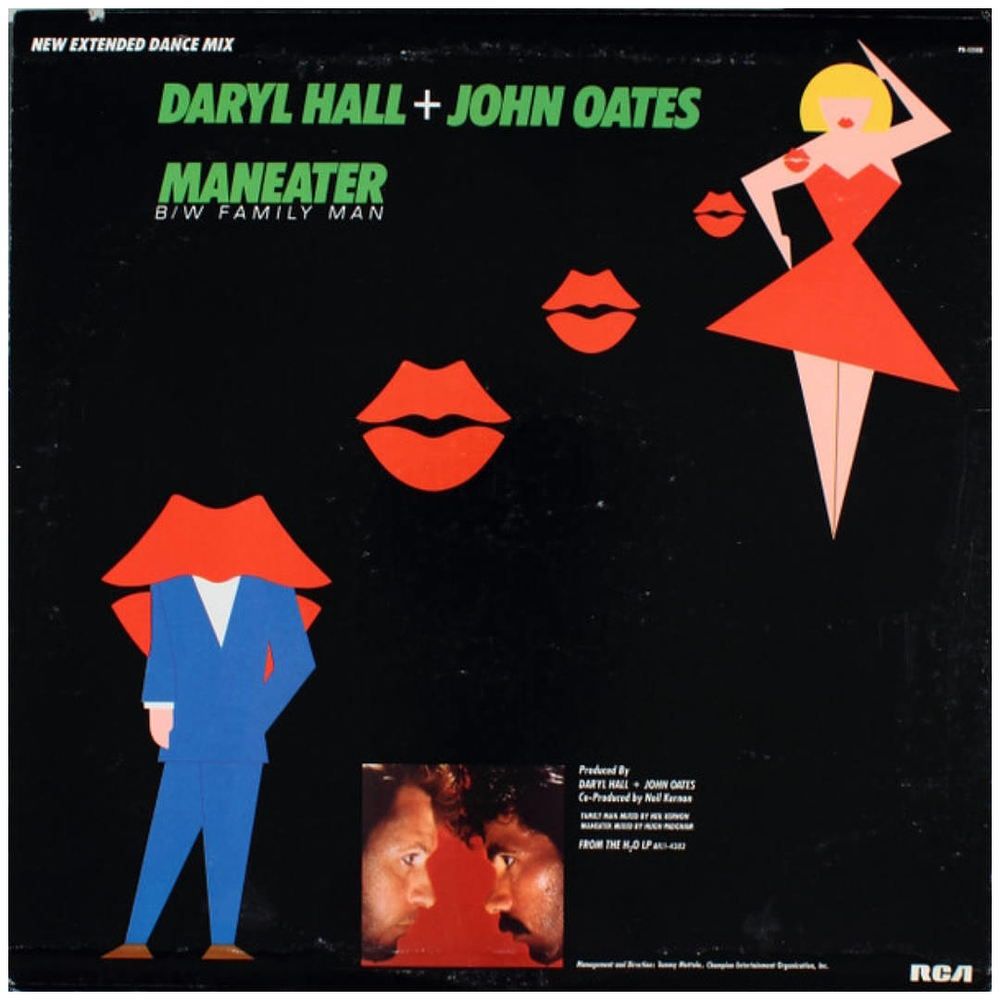 DARYL HALL & JOHN OATES - FAMILY MAN/MANEATER | 12'' MAXI SINGLE VINILO
