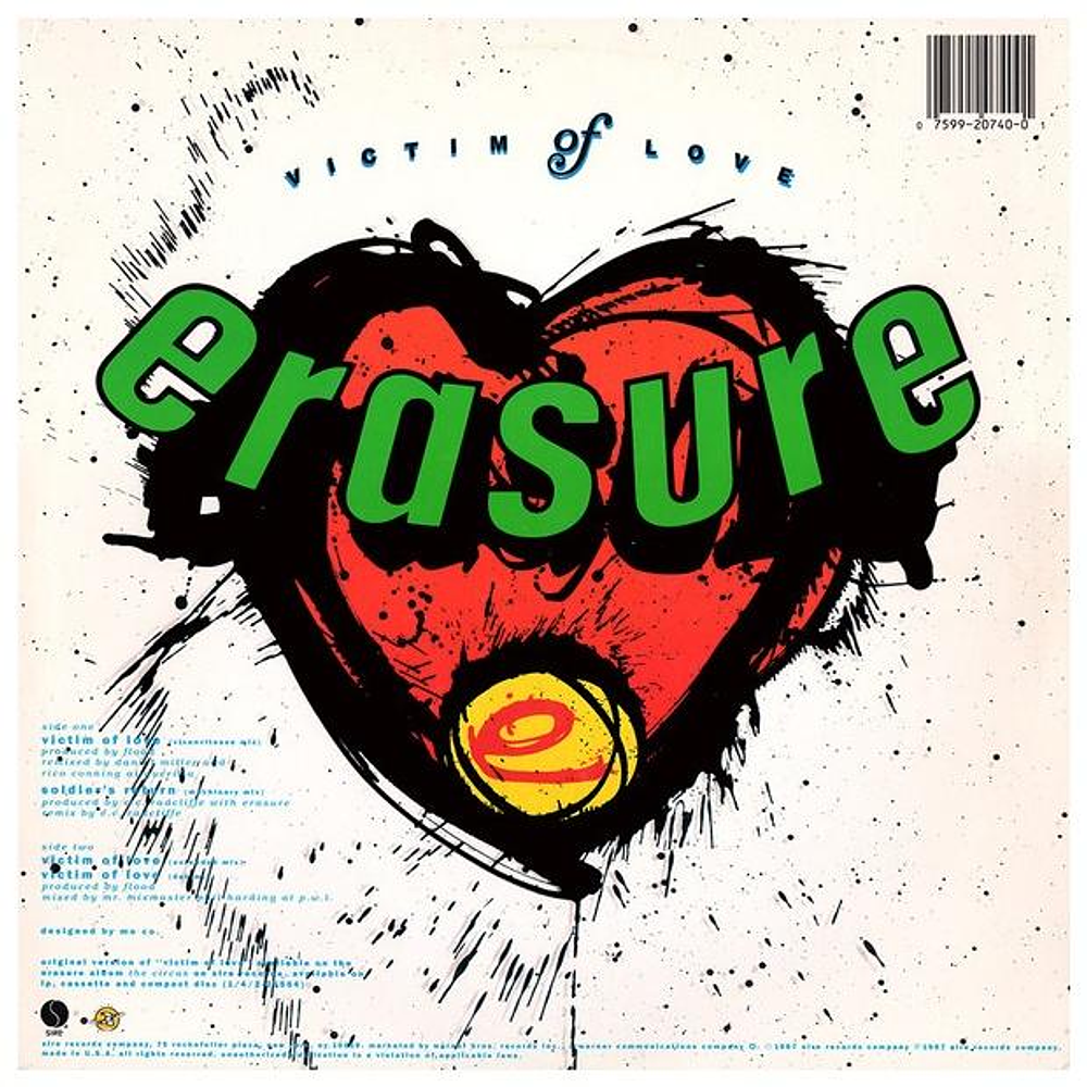 ERASURE - VICTIMS OF LOVE | 12'' MAXI SINGLE USADO